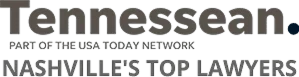 Nashville's Top Lawyers by The Tennessean Logo